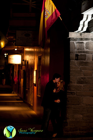 Engaged Couple in Downtown St Augustine