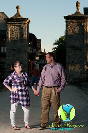 Engaged Couple in Downtown St Augustine